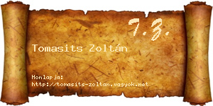 Tomasits Zoltán névjegykártya