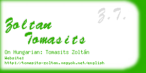 zoltan tomasits business card
